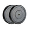 Black Olympic Bumper Plates 10kg Pair, 50mm Steel Hole, Solid Rubber, 450mm