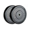 Black Olympic Bumper Plates 15kg Pair, 50mm Steel Hole, Solid Rubber, 450mm