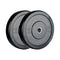 Black Olympic Bumper Plates 25kg Pair, 50mm Steel Hole, Solid Rubber, 450mm