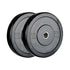 Black Olympic Bumper Plates 25kg Pair, 50mm Steel Hole, Solid Rubber, 450mm