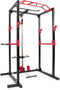 Power Cage Multifunction Rack with Lat Pulldown, Low Row, Pull-Up Bar & J-Hooks