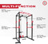 Power Cage Multifunction Rack with Lat Pulldown, Low Row, Pull-Up Bar & J-Hooks