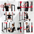 Power Cage Multifunction Rack with Lat Pulldown, Low Row, Pull-Up Bar & J-Hooks