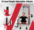 Power Cage Multifunction Rack with Lat Pulldown, Low Row, Pull-Up Bar & J-Hooks