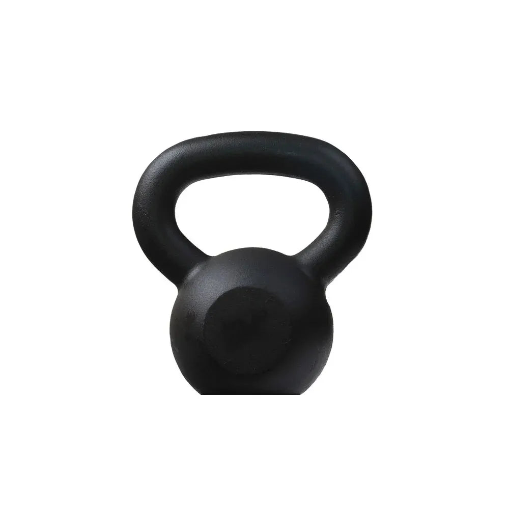 10kg Cast Iron Kettlebell, Black Powder Coated, Single-Piece Classic Design, Gym