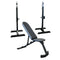 Adjustable FID Bench (Flat Decline Incline Bench) & Portable Squat Rack Package