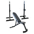 Adjustable FID Bench (Flat Decline Incline Bench) & Portable Squat Rack Package