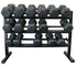1-25kg Rubber Hex Dumbbell Set With 3-Tier Rack