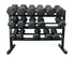 10-40kg Rubber Hex Dumbbell Set With 3-Tier Rack