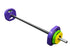 30kg Aerobic Barbell Weight Set, 8-Sided Anti-Roll Rubber Plates, 1.4m Soft Bar