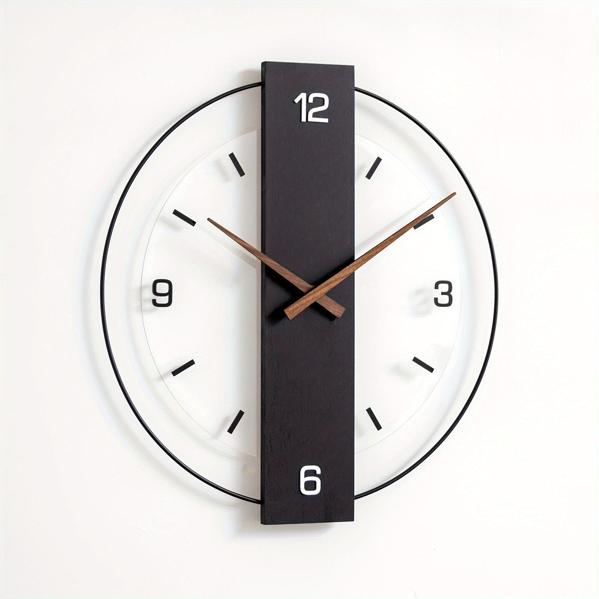 Black Gray Modern Wall Clock Silent Clock Minimalist Wall Clock Home Decor Australia