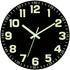 Black Glow In The Dark Wall Clock Silent Wall Clock Australia Modern Home Decor Clock