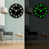 Black Glow In The Dark Wall Clock Silent Wall Clock Australia Modern Home Decor Clock