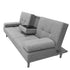 Casa Decor Mendoza 2 in 1 Sofa Bed Couch Grey Pull Down Cupholder 3 Seats Futon