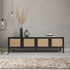 Casa Decor Tulum Rattan Entertainment Unit TV Stand Cabinet Storage Black