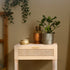 Casa Decor Santiago Rattan Bedside Table Drawers Table Nightstand Cabinet Oak