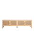 Casa Decor Santiago Rattan Entertainment Unit TV Stand Cabinet Storage Oak