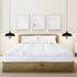 1000GSM Luxury Bamboo Covered Mattress Topper Ball Fibre Gusset - Single - White