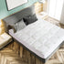 1000GSM Luxury Bamboo Covered Mattress Topper Ball Fibre Gusset - Single - White
