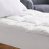 1000GSM Luxury Bamboo Covered Mattress Topper Ball Fibre Gusset - Queen - White