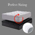 1000GSM Luxury Bamboo Covered Mattress Topper Ball Fibre Gusset - Queen - White