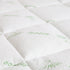 1000GSM Luxury Bamboo Covered Mattress Topper Ball Fibre Gusset - Queen - White