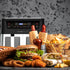 Kitchen Couture Dual View 2 x 5 Litre 10 Litre Air Fryer Stainless Steel