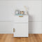 PORTO BEDSIDE TABLE - WHITE - SLIM - PULL BRASS