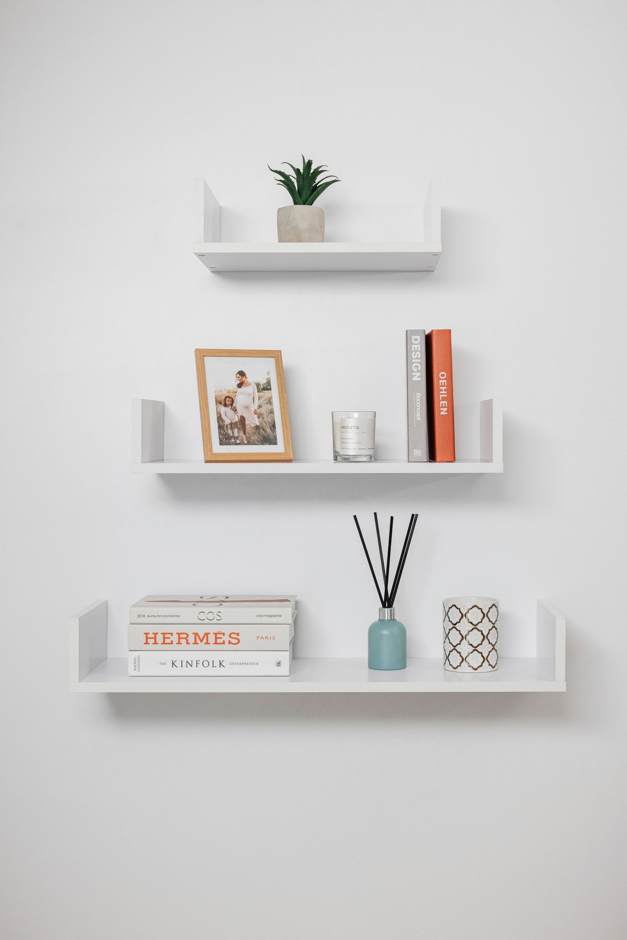 OSLO THREE PIECE SHELF KIT WHITE