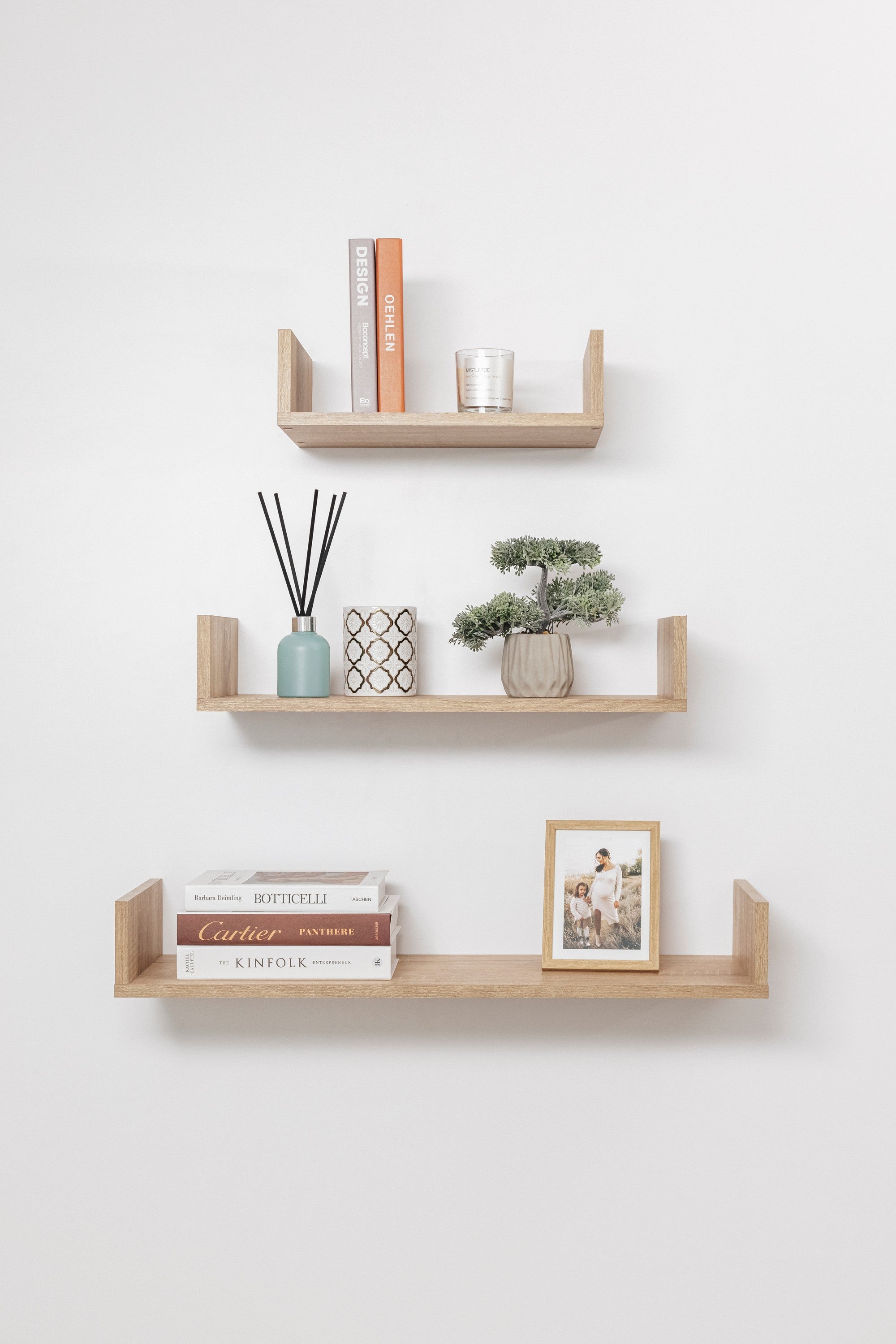 OSLO THREE PIECE SHELF KIT OAK