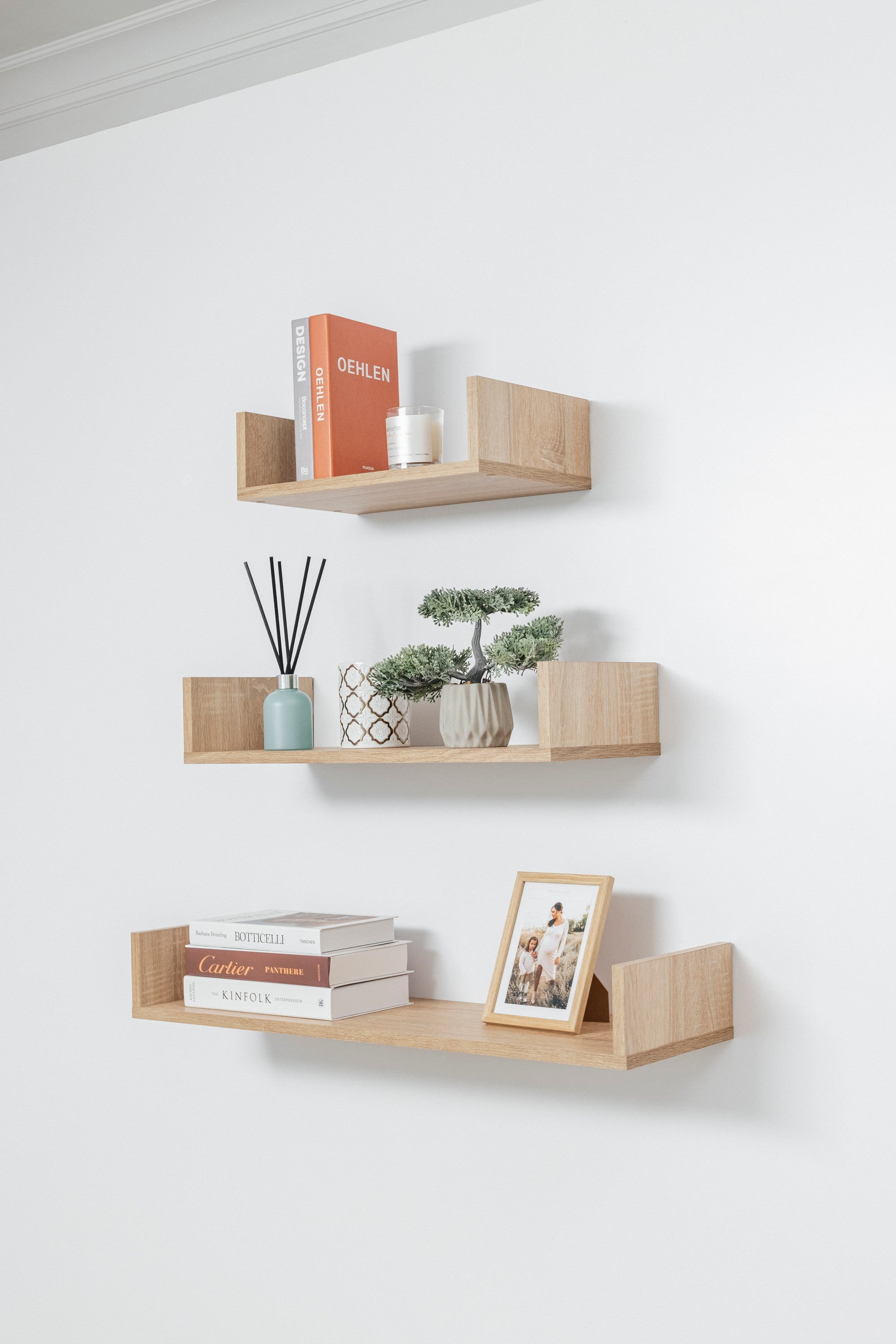 OSLO THREE PIECE SHELF KIT OAK