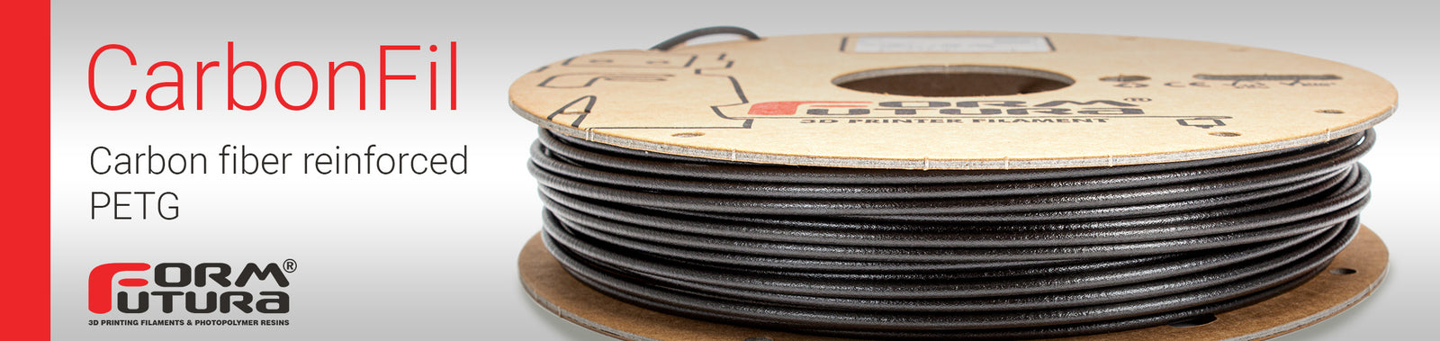 Carbon Fibre PETG Filament CarbonFil 1.75mm Black 2300 gram 3D Printer Filament