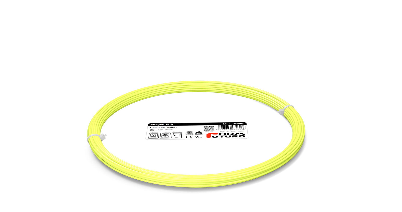 PLA Filament EasyFil PLA 1.75mm Luminous Yellow 50 gram 3D Printer Filament