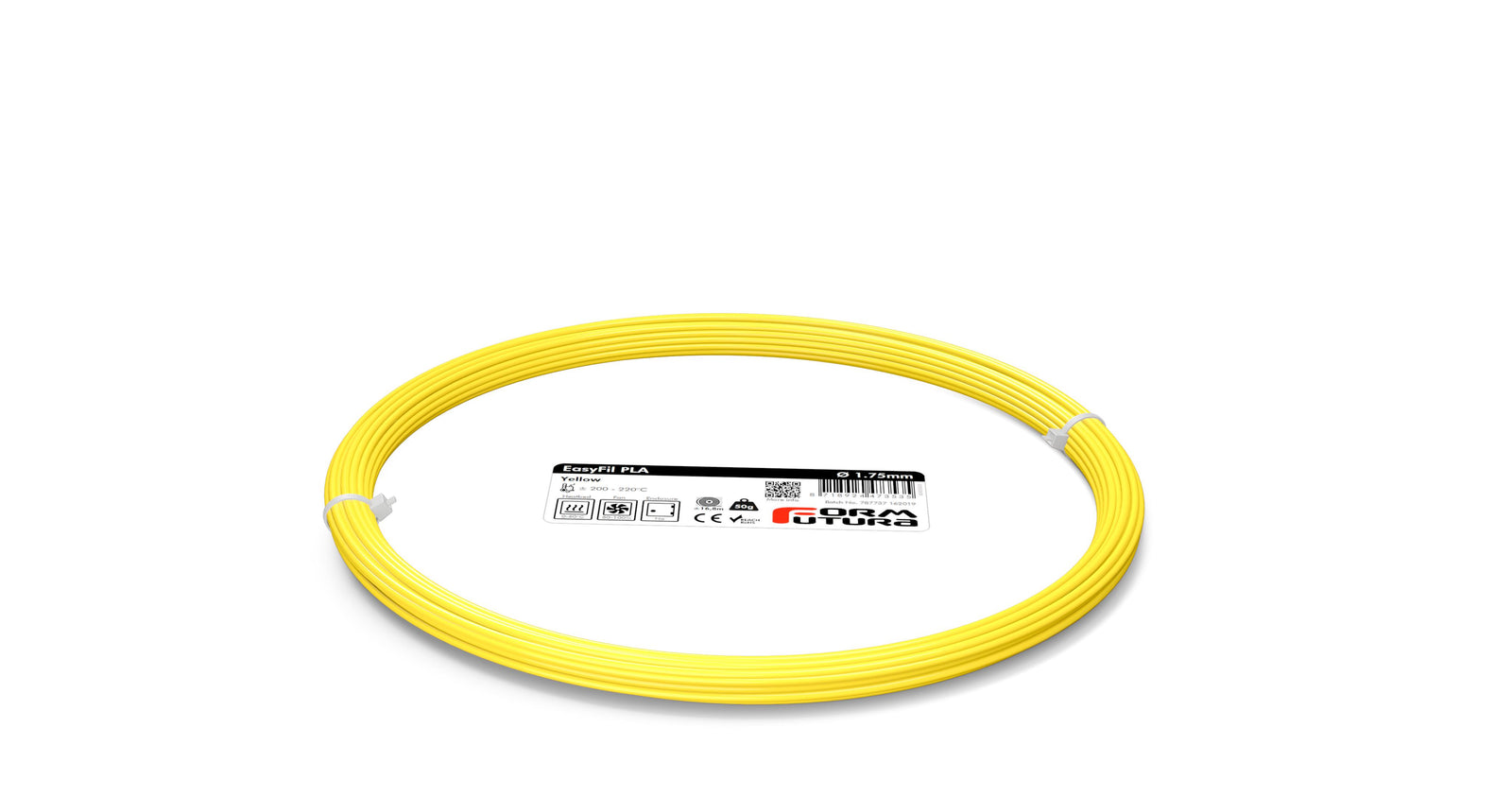 PLA Filament EasyFil PLA 1.75mm Yellow 50 gram 3D Printer Filament