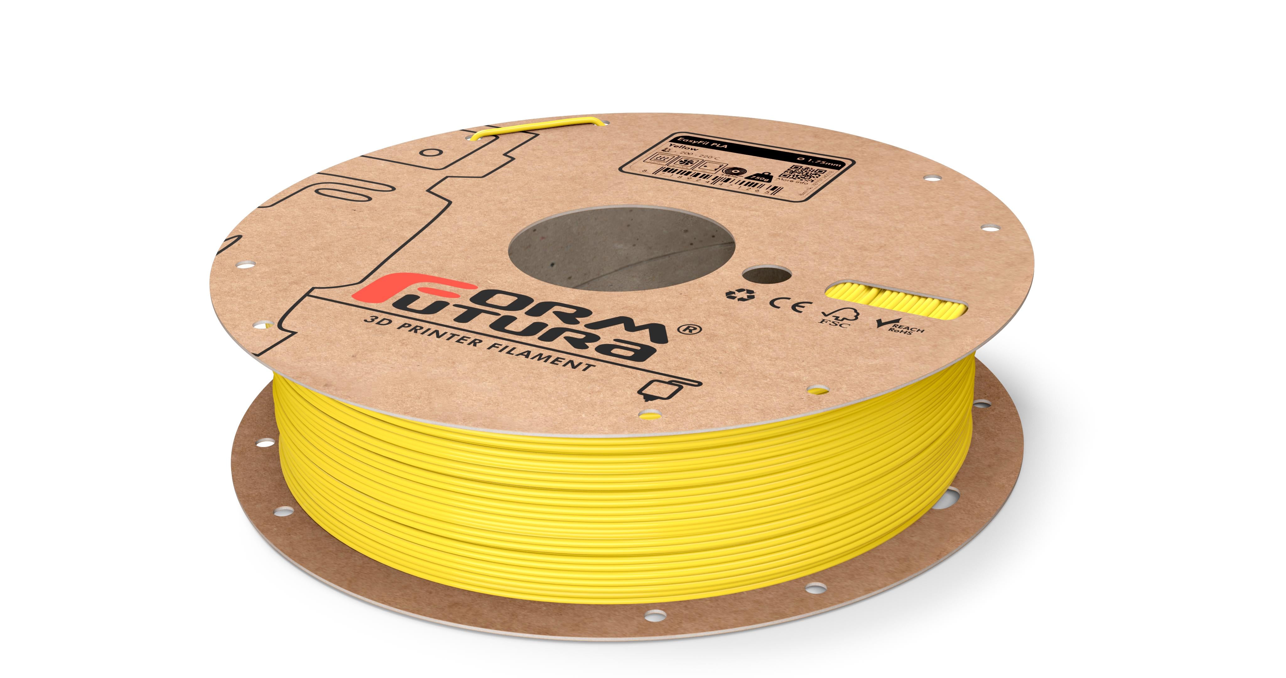 PLA Filament EasyFil PLA 1.75mm Yellow 750 gram 3D Printer Filament