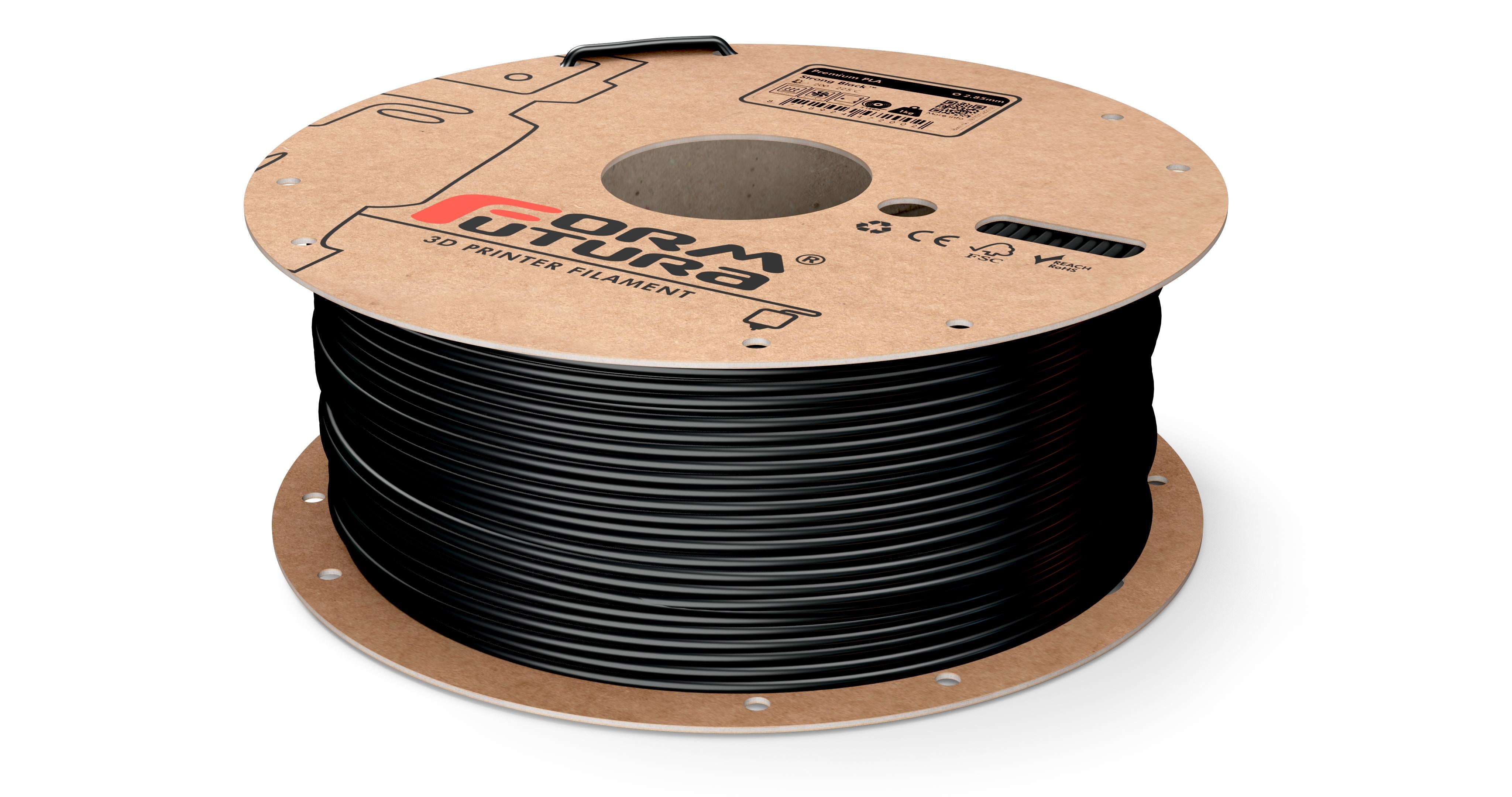 PLA 3D Printer Filament Premium PLA 2.85mm Strong Black 8000 gram On Demand