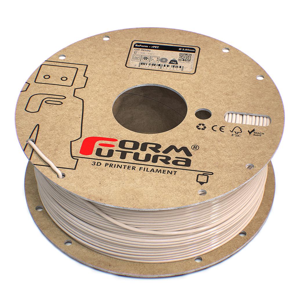 Glass feel recycled PETG Filament ReForm - rPET 2.85mm 1000 gram Off-White 3D Printer Filament