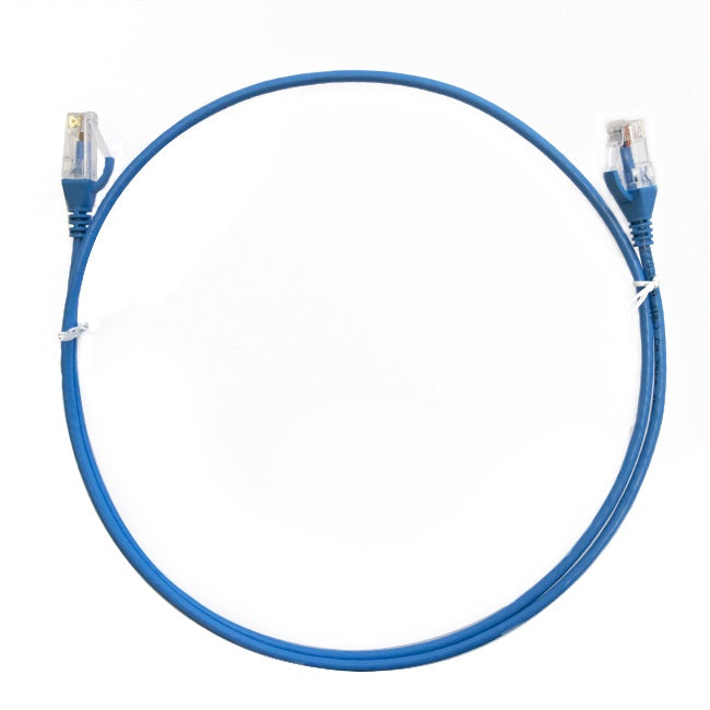 8WARE CAT6 Ultra Thin Slim Cable 30m - Blue Color Premium RJ45 Ethernet Network LAN UTP Patch Cord 26AWG