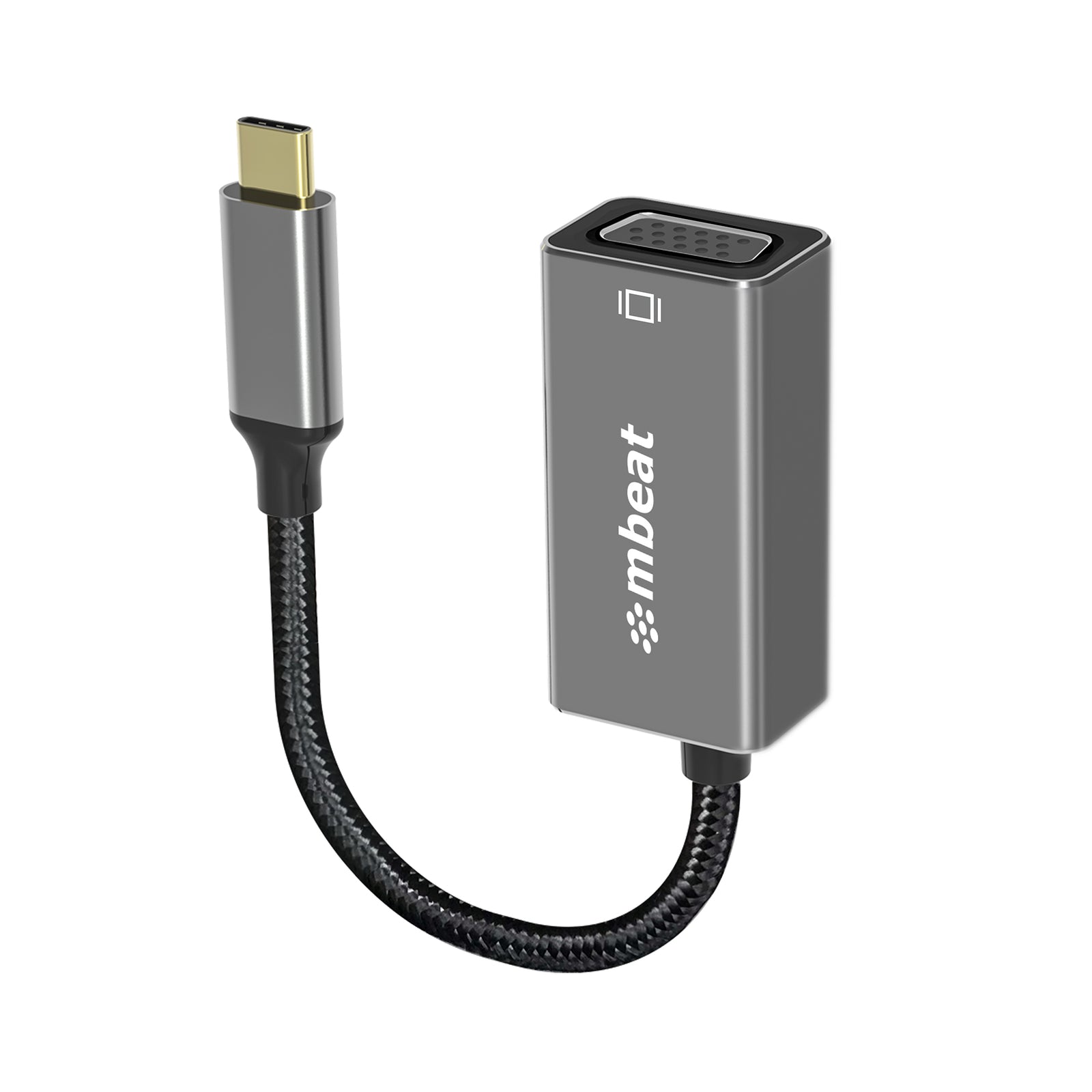 MBEAT Elite USB-C to VGA Adapter - Coverts USB-C to VGA Female Port, Supports up to1920Ã—1080@60Hz - Space Grey