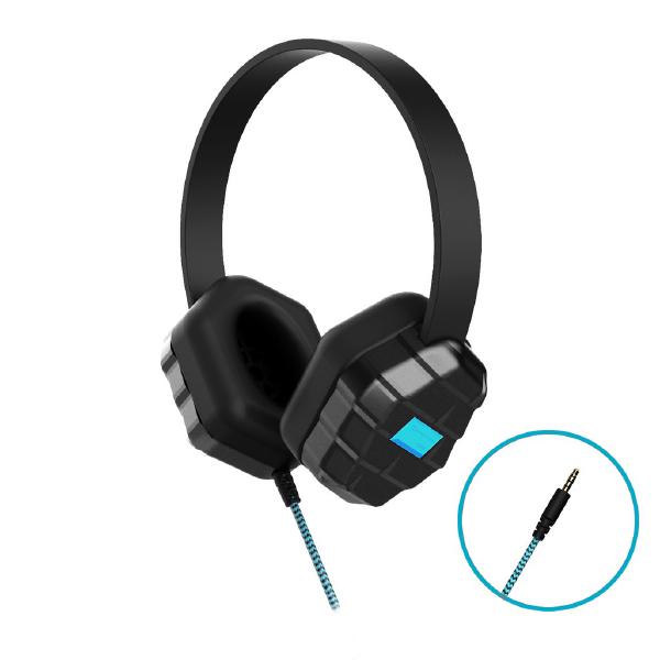 DropTech B1 Kids Rugged Headphones - Compatible with all devices with a 3.5mm headphone jack Bulk packaged in Poly bag - No Retail packaging