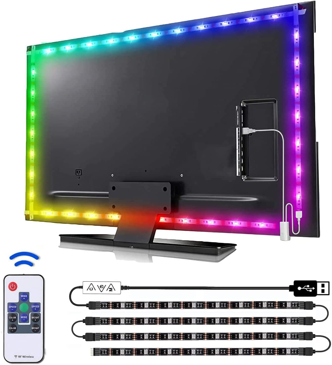 3M LED Strip Lights Rope Light for TV, Gaming and Computer Lights Strip App with Remote Control