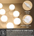 Hollywood Vanity Style LED Makeup Lights Mirror with 3 Color Modes Lights with 10 Dimmable Bulbs (Mirror Not Include)