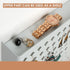 Wall Mount Earring Jewelry Hanger Organizer Holder with 109 Holes and 19 Hooks (White)
