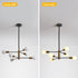 Sputnik Chandelier Modern Industrial, 6-Light , Black & Gold