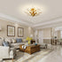 Crystal Chandelier Vintage, 4 Lights, Gold