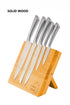 Natural Bamboo Magnetic Knife Block Holder with Strong Magnets for Home Kitchen Storage & Organisation