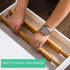 4 Pack Bamboo Adjustable Kitchen Drawer Dividers (Large, 44-55 cm)