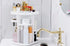 360 Rotating Large Capacity Makeup Organizer for Bedroom and Bathroom (White)