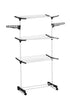 Folding 3 Tier Clothes Laundry Drying Rack with Stainless Steel Tubes for Indoor & Outdoor Home