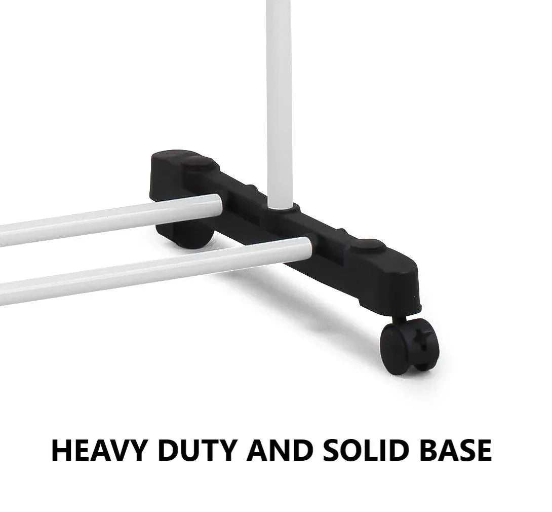 Folding 3 Tier Clothes Laundry Drying Rack with Stainless Steel Tubes for Indoor & Outdoor Home